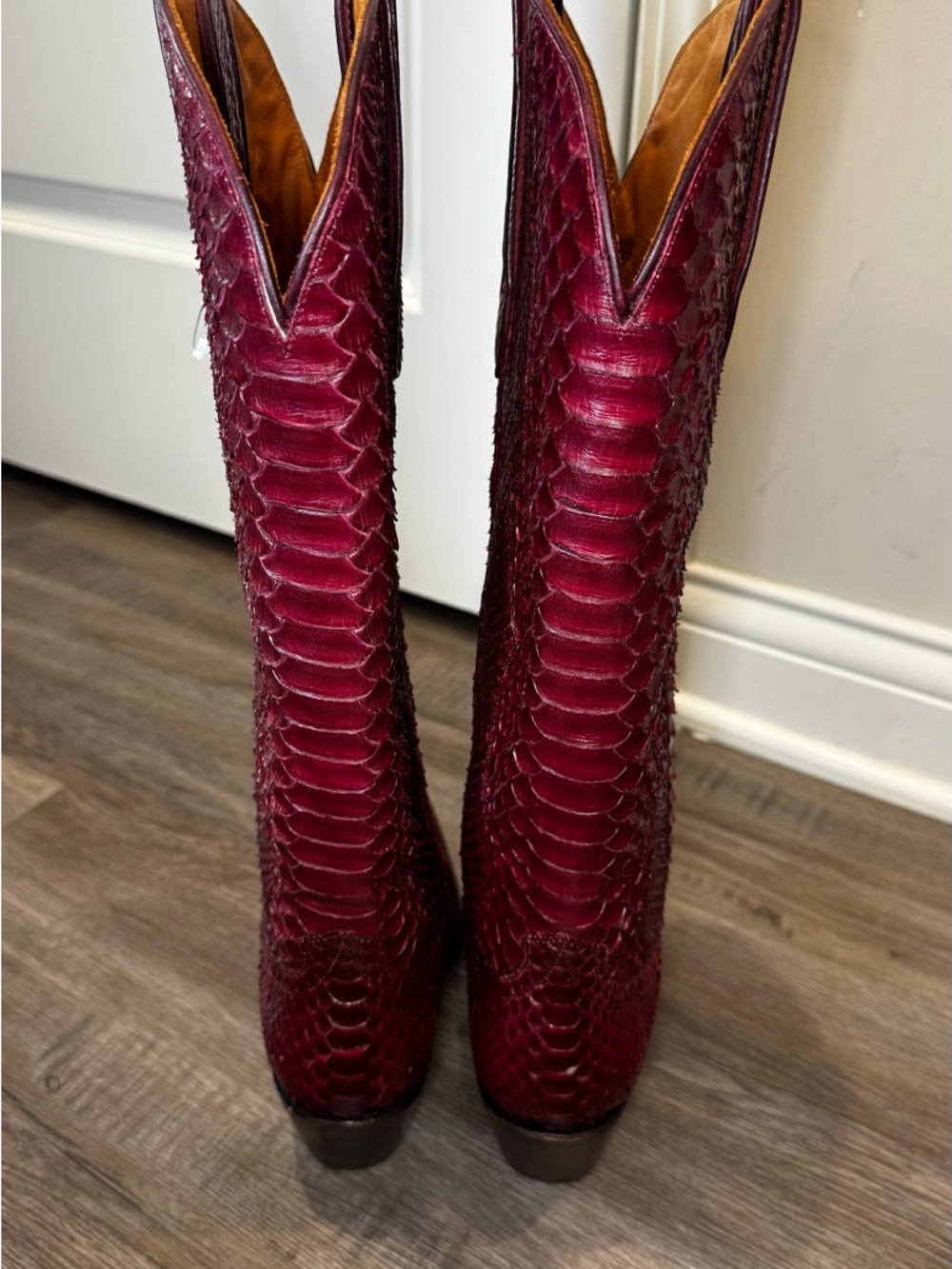 Ariat Sterling Emery StretchFit Western Spicy Red Python Boots - Picture 12 of 16